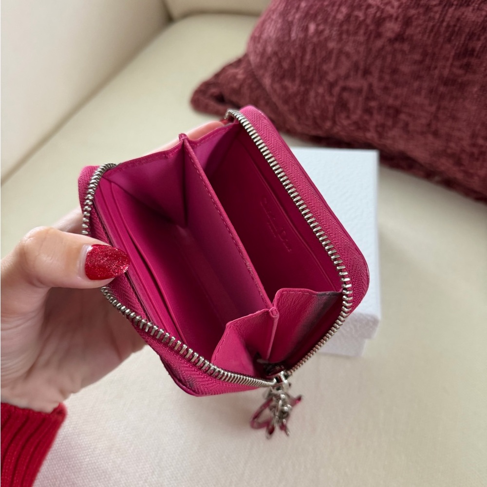 Dior Pink Zip Keychain Wallet & Cardholder - Picture 5 of 10